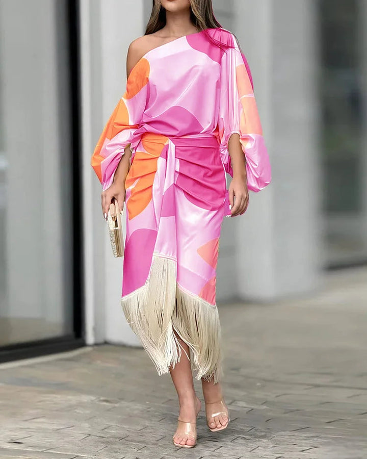 Jacqueline™ | Bold Print Draped Set