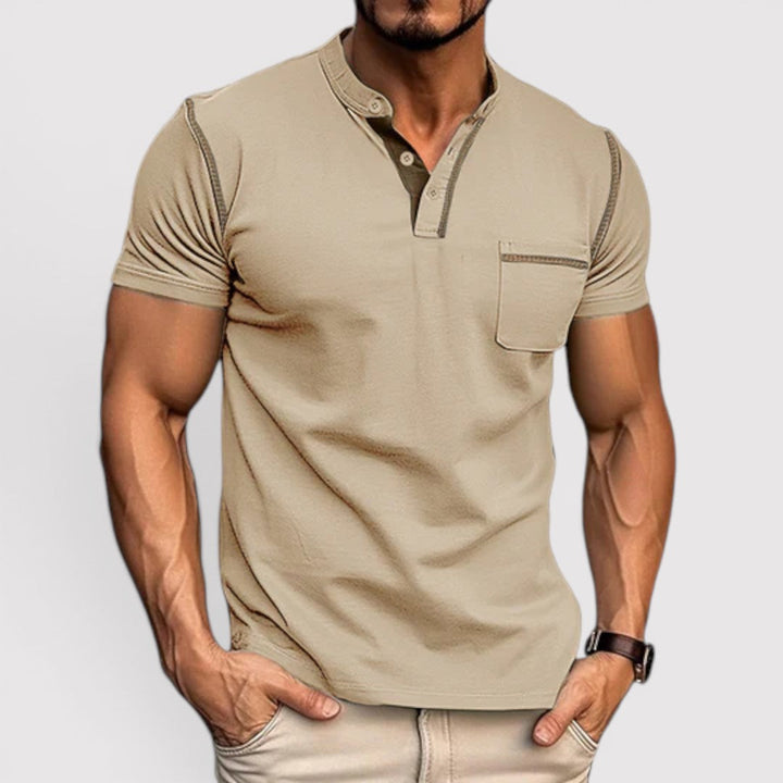 Michael Sydney men's t-shirt with chest pocket, front view