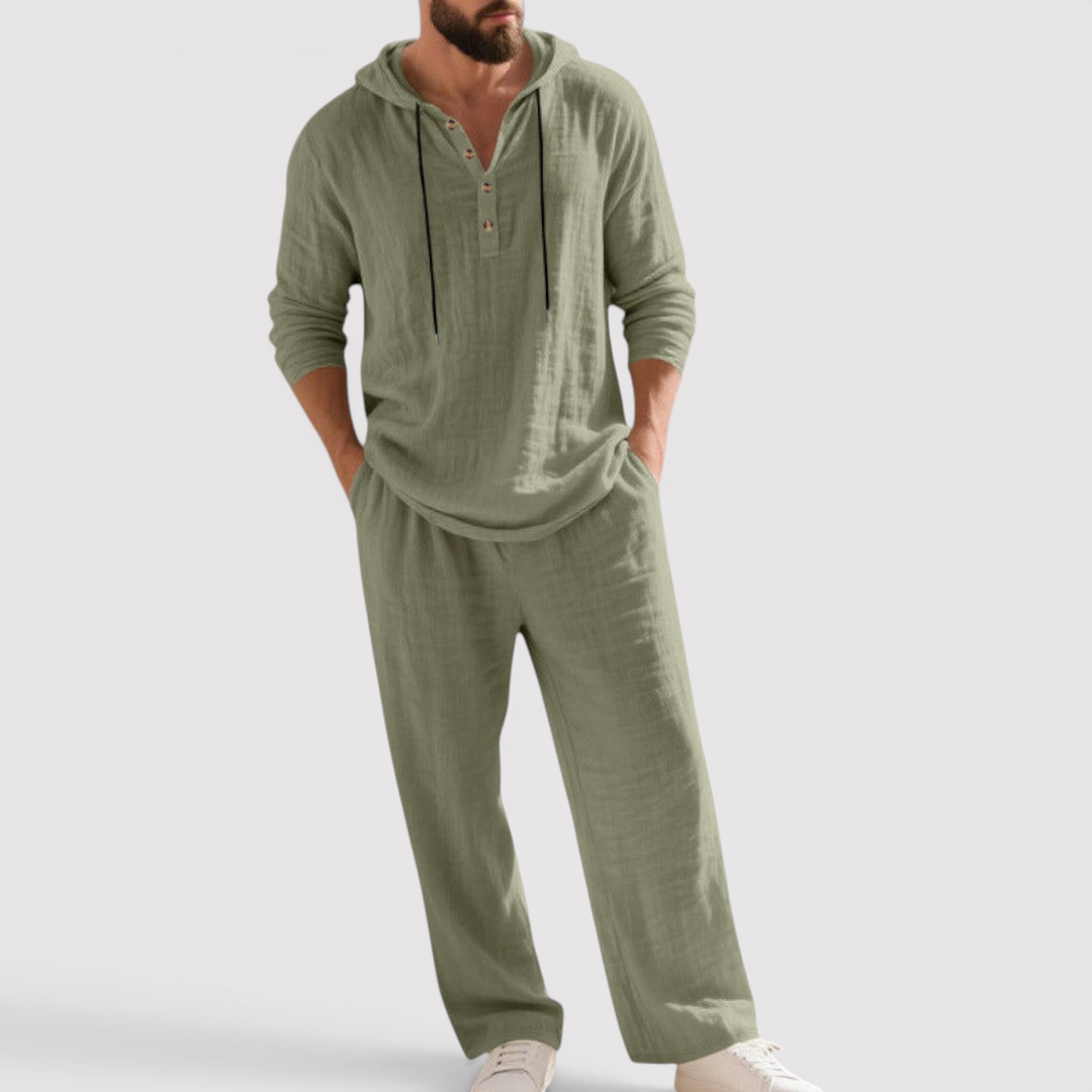 Michael Sydney men's sweatshirt and pants set, front view