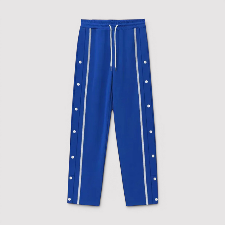 Michael Sydney men's button placket pants, front view