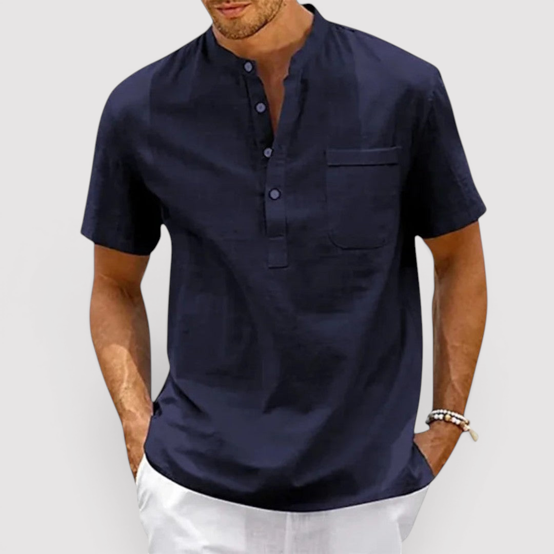 Michael Sydney men's shirt with chest pocket, front view