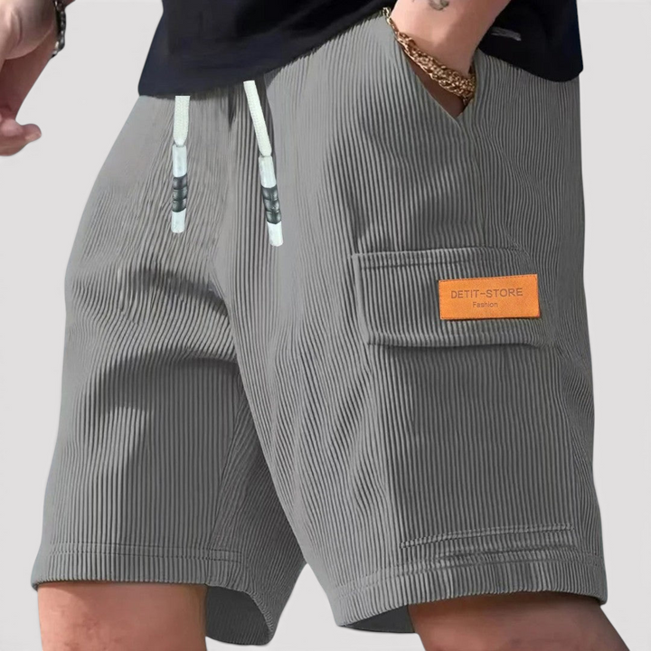 Michael Sydney men's rib shorts, front view
