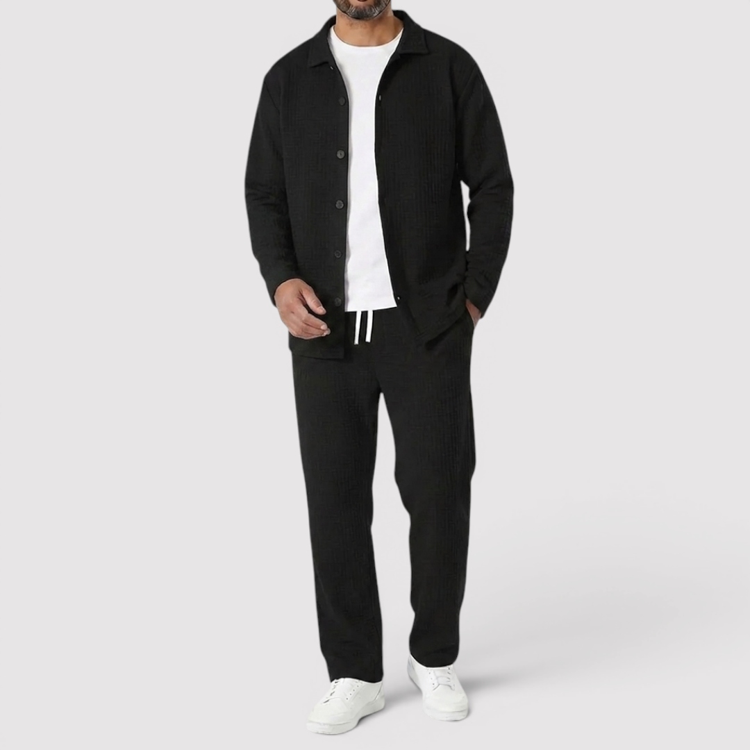 Michael Sydney men's shirt & pants set, front view