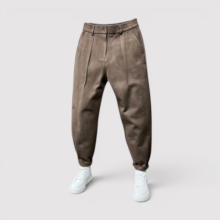 Michael Sydney men's lightweight tapered pants, front view