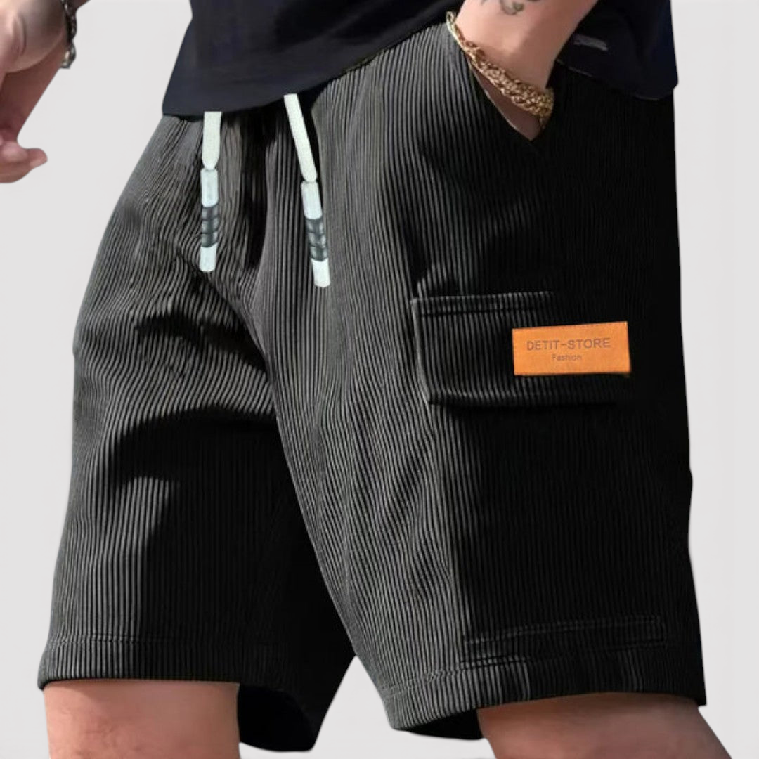 Michael Sydney men's rib shorts, front view