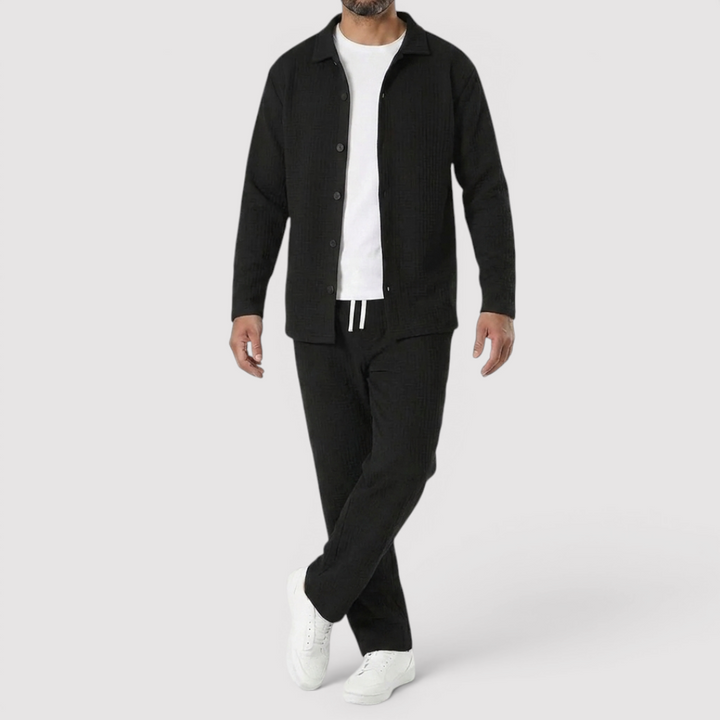 Michael Sydney men's shirt & pants set, front view