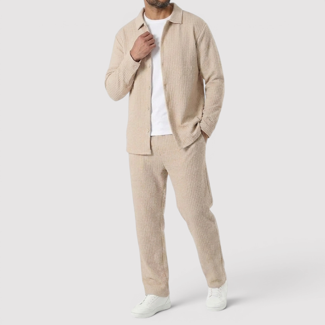 Michael Sydney men's shirt & pants set, front view