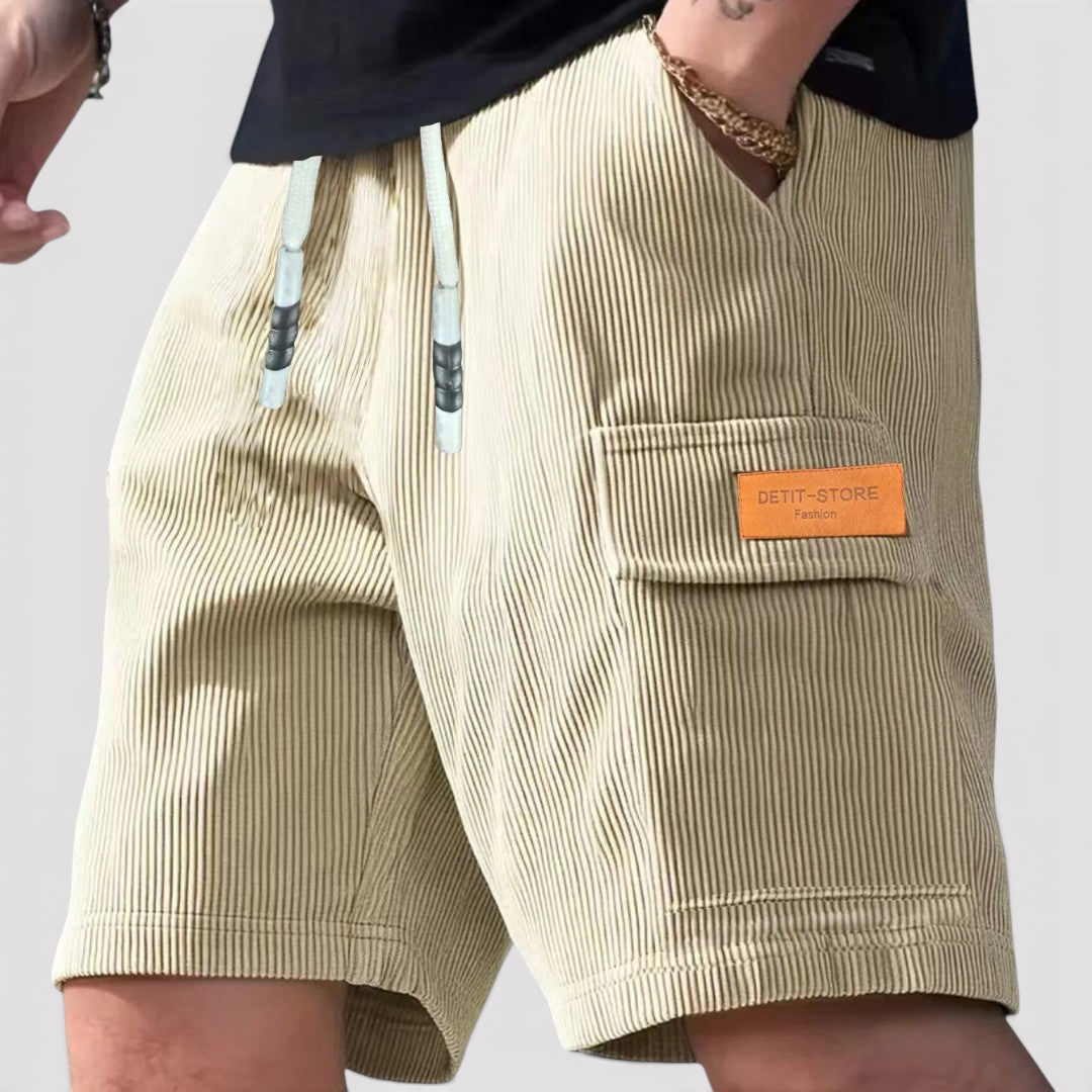 Michael Sydney men's rib shorts, front view