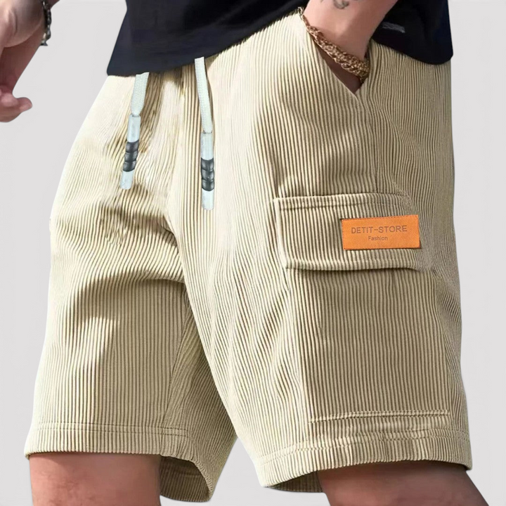 Michael Sydney men's rib shorts, front view