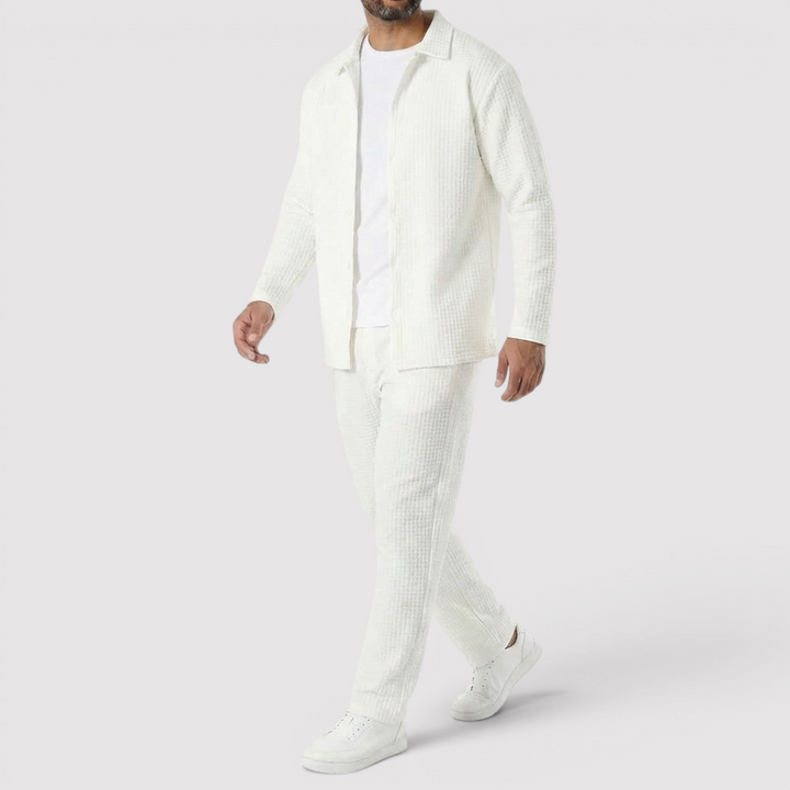 Michael Sydney men's shirt & pants set, front view