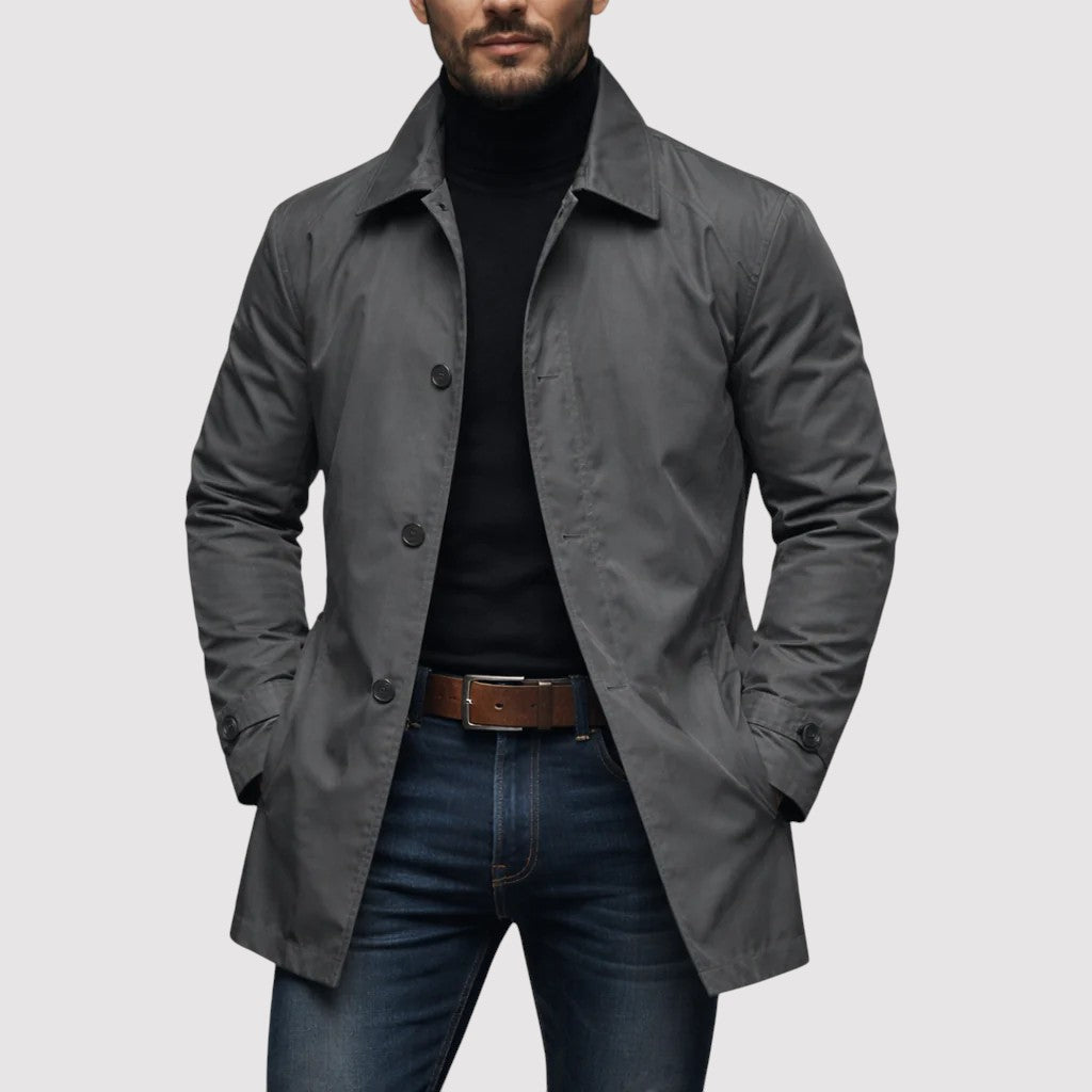 Michael Sydney men's weather-ready coat, front view