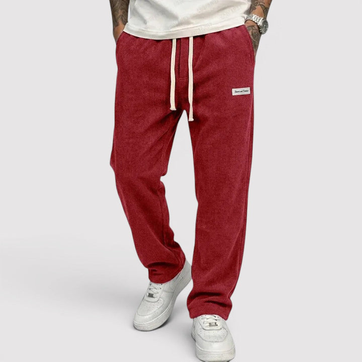 Michael Sydney men's ribbed pants, front view