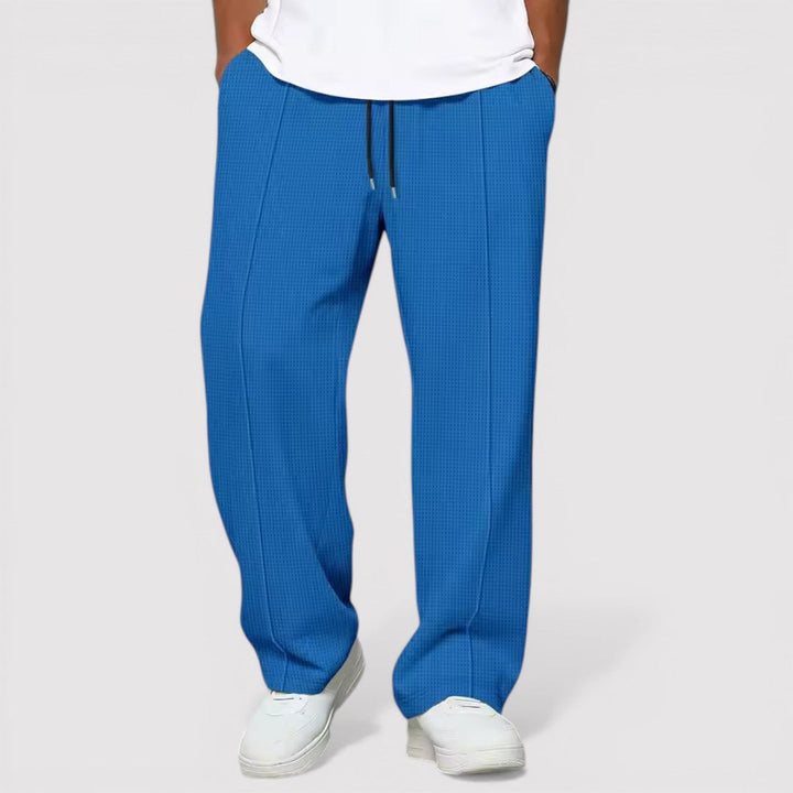 Michael Sydney men's waffle texture pants, front view