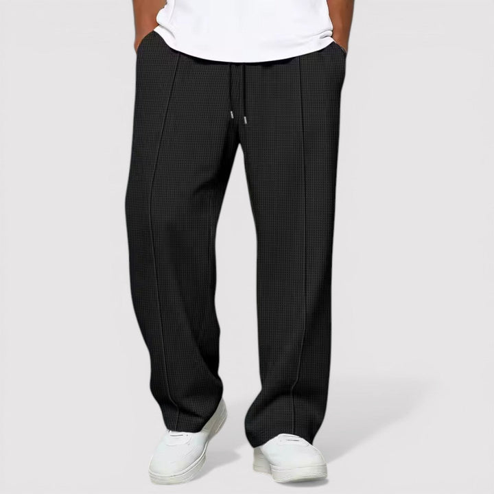 Michael Sydney men's waffle texture pants, front view