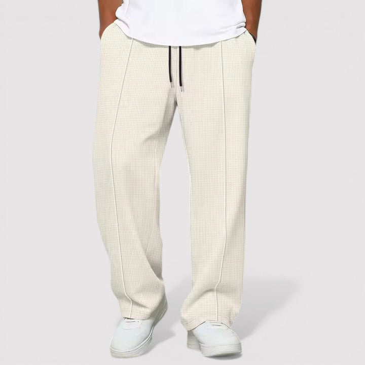 Michael Sydney men's waffle texture pants, front view