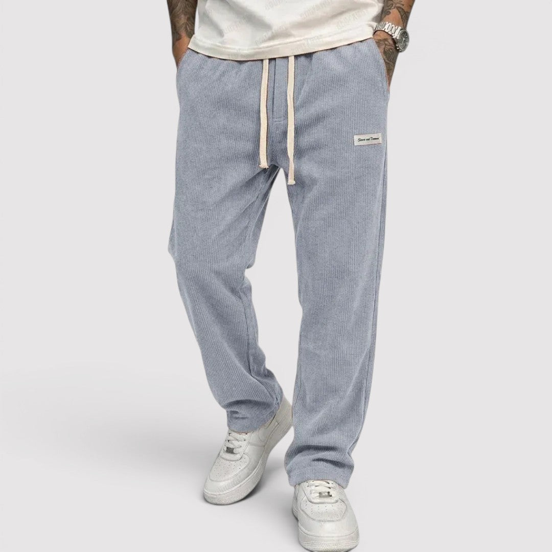 Michael Sydney men's ribbed pants, front view