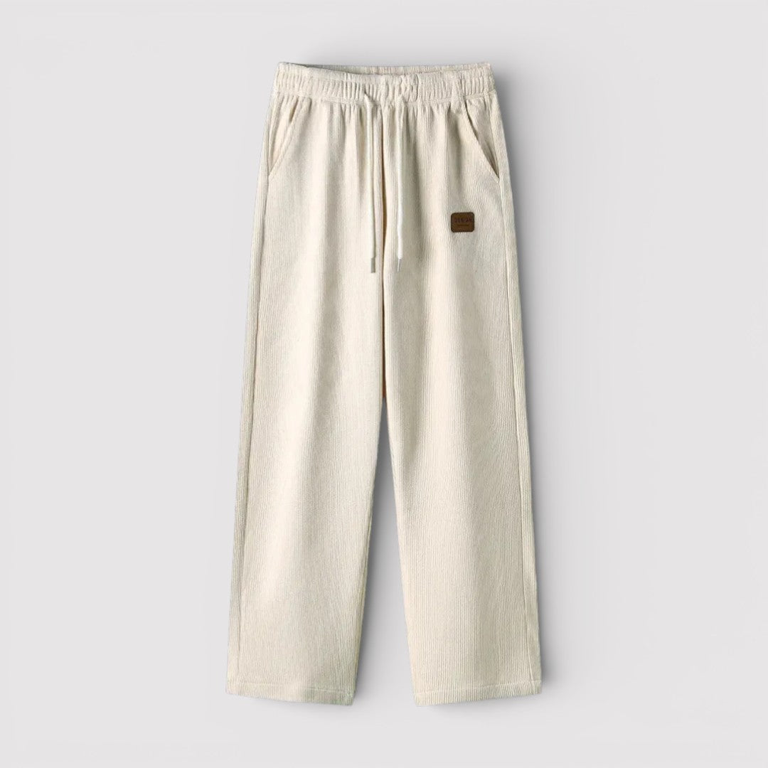 Michael Sydney men's sweatpants with ribbed texture, front view