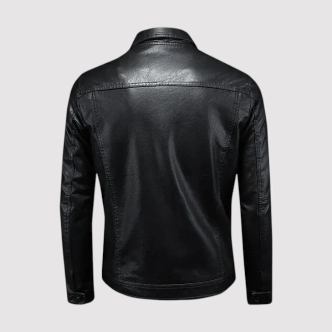 Michael Sydney men's Jacket with Collar and Button Placket, front view