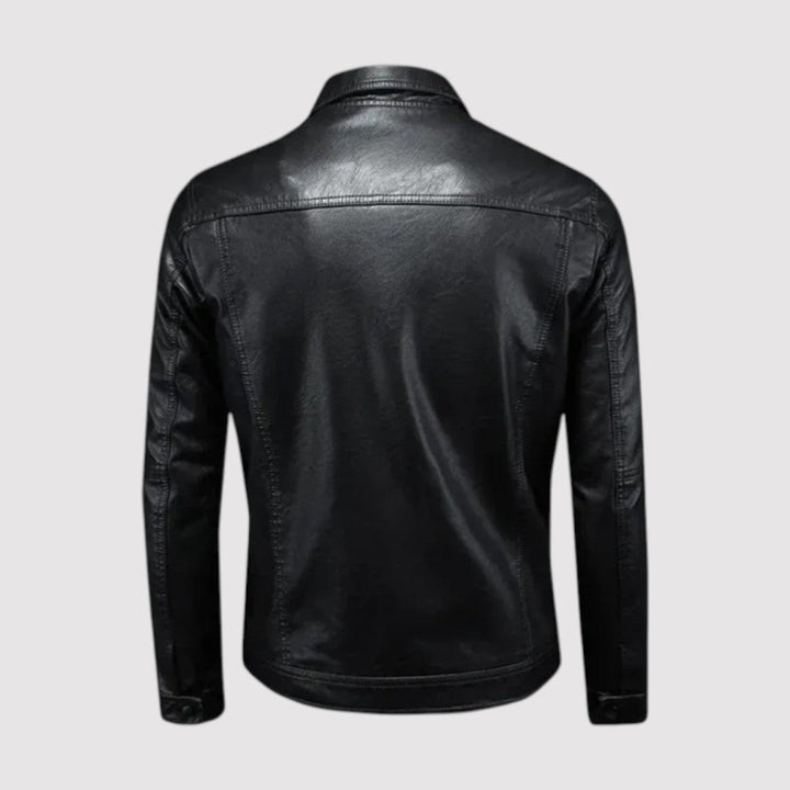 Michael Sydney men's Jacket with Collar and Button Placket, front view
