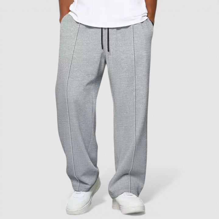 Michael Sydney men's waffle texture pants, front view
