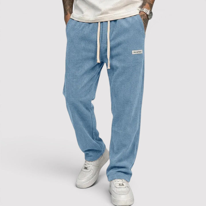 Michael Sydney men's ribbed pants, front view