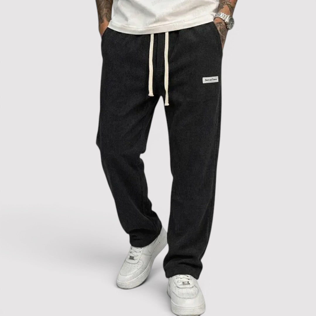 Michael Sydney men's ribbed pants, front view