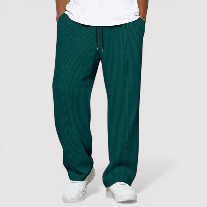 Michael Sydney men's waffle texture pants, front view