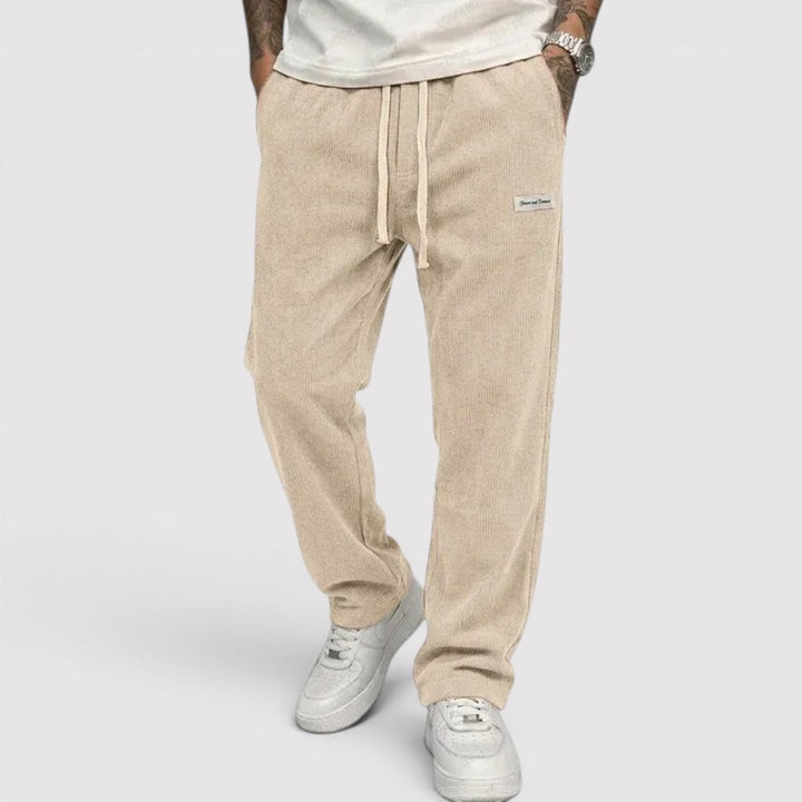 Michael Sydney men's ribbed pants, front view