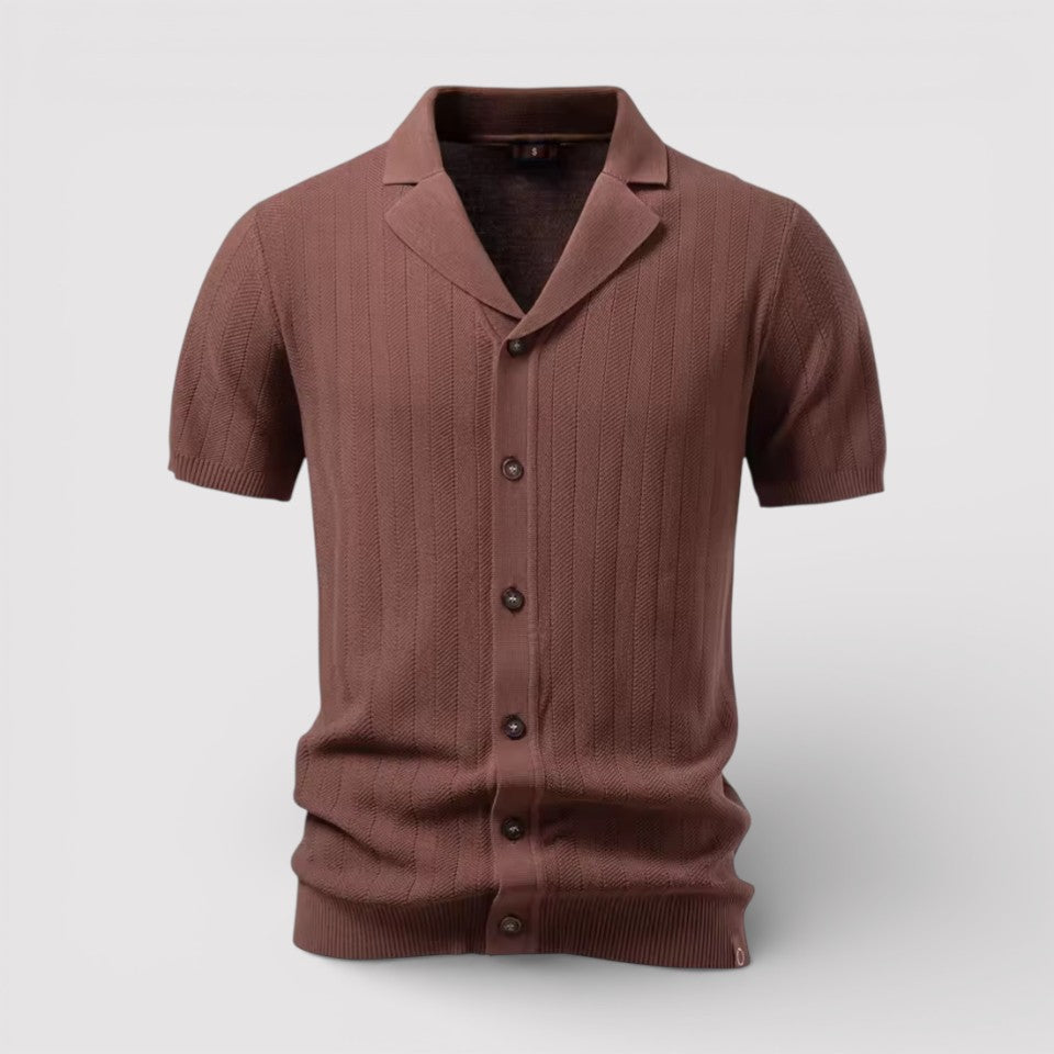 Michael Sydney men's knit shirt, front view