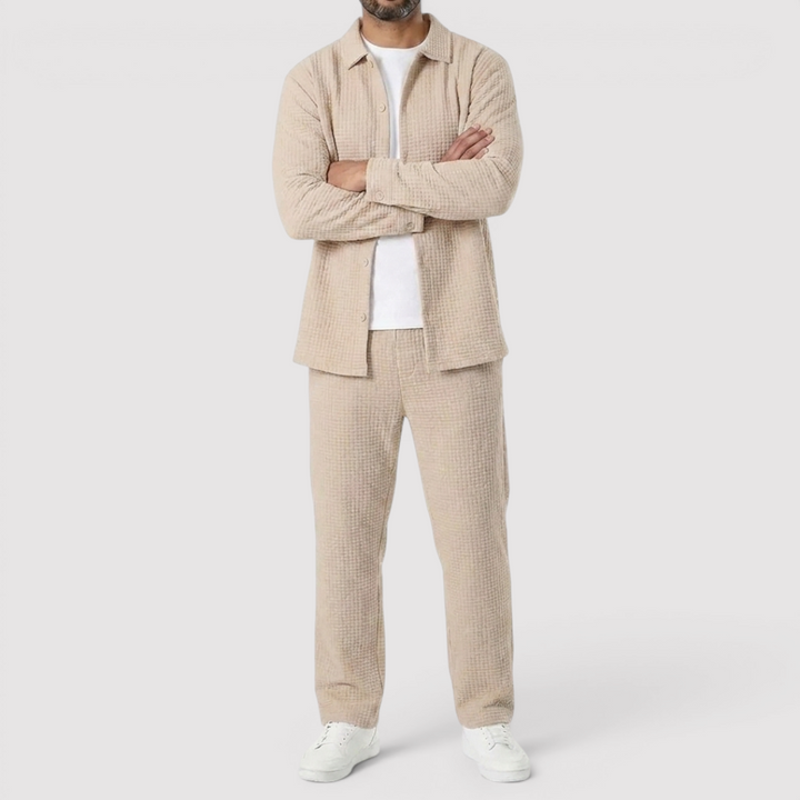 Michael Sydney men's shirt & pants set, front view