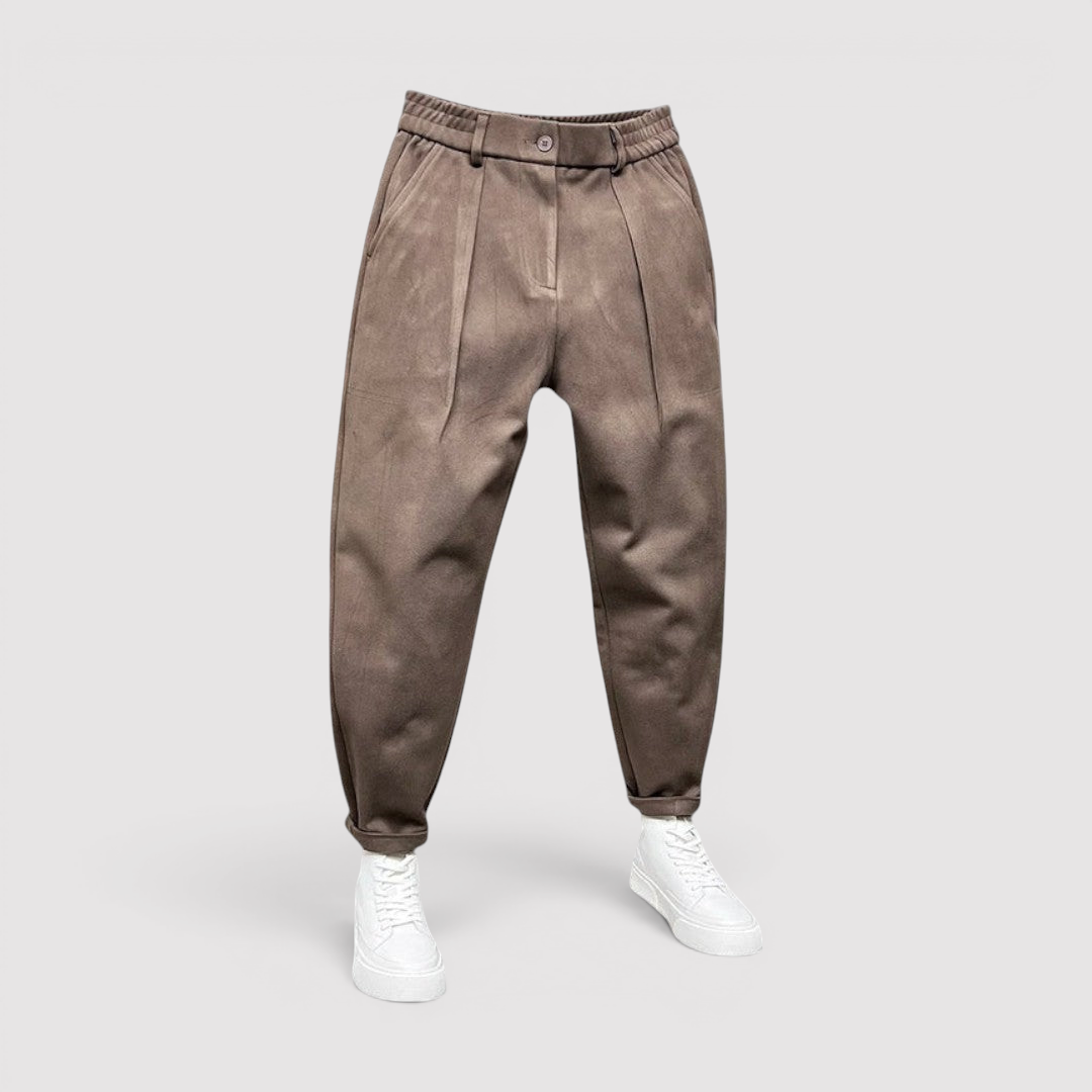 Michael Sydney men's lightweight tapered pants, front view