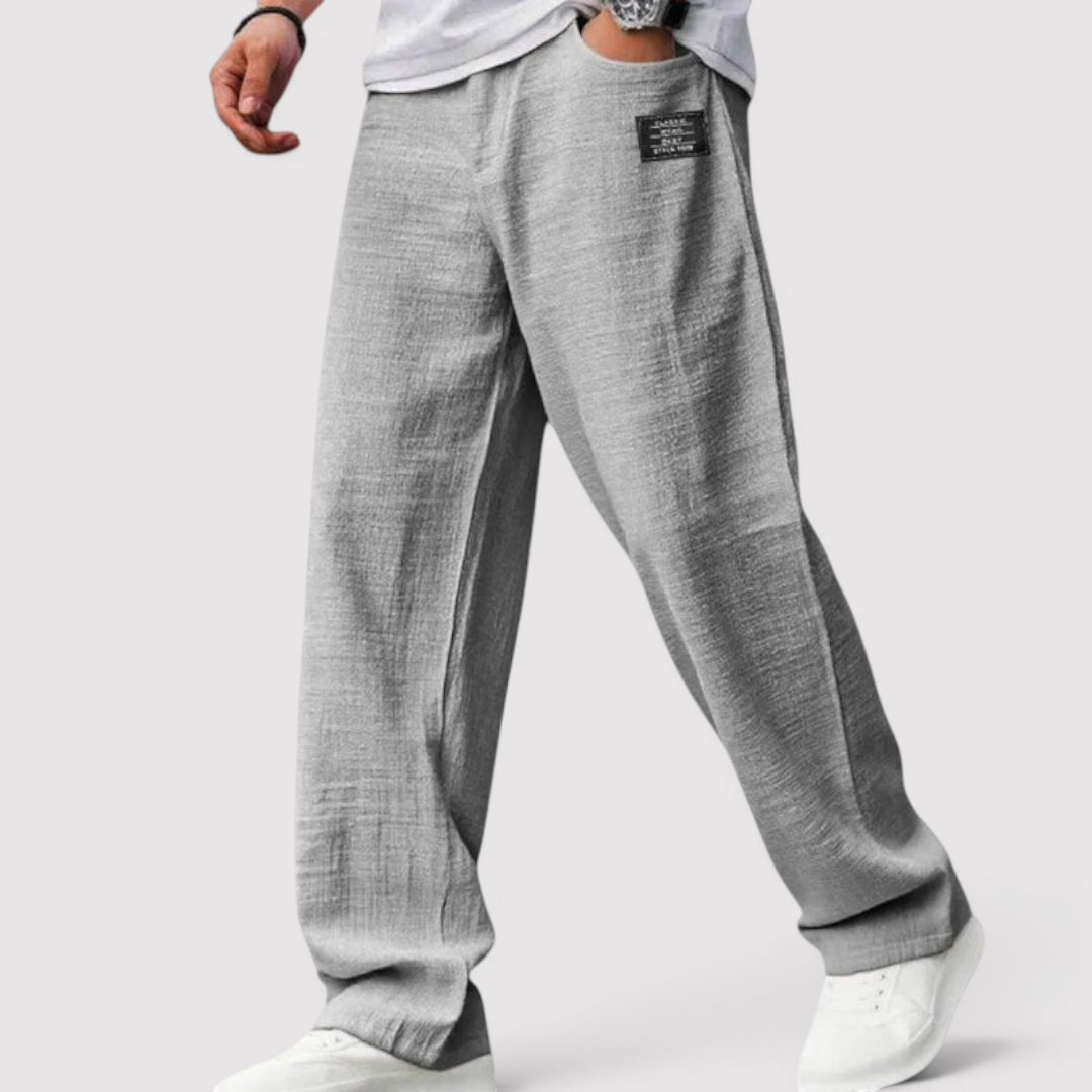 Michael Sydney men's relaxed pants, front view