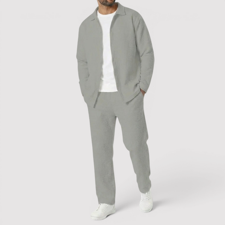 Michael Sydney men's shirt & pants set, front view
