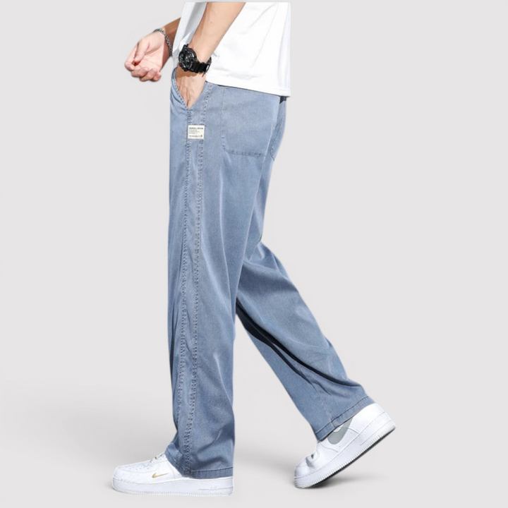 Michael Sydney men's wide-leg pants, front view