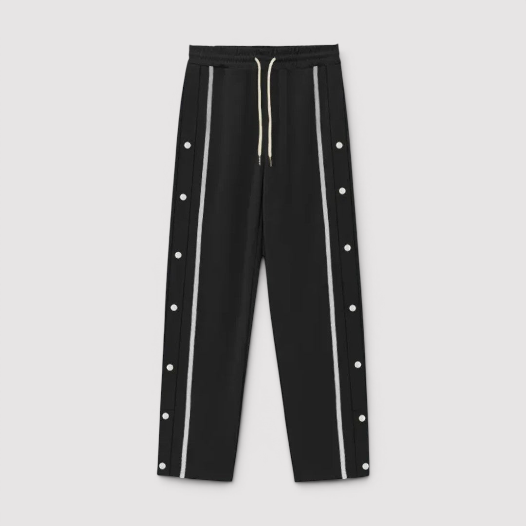 Michael Sydney men's button placket pants, front view