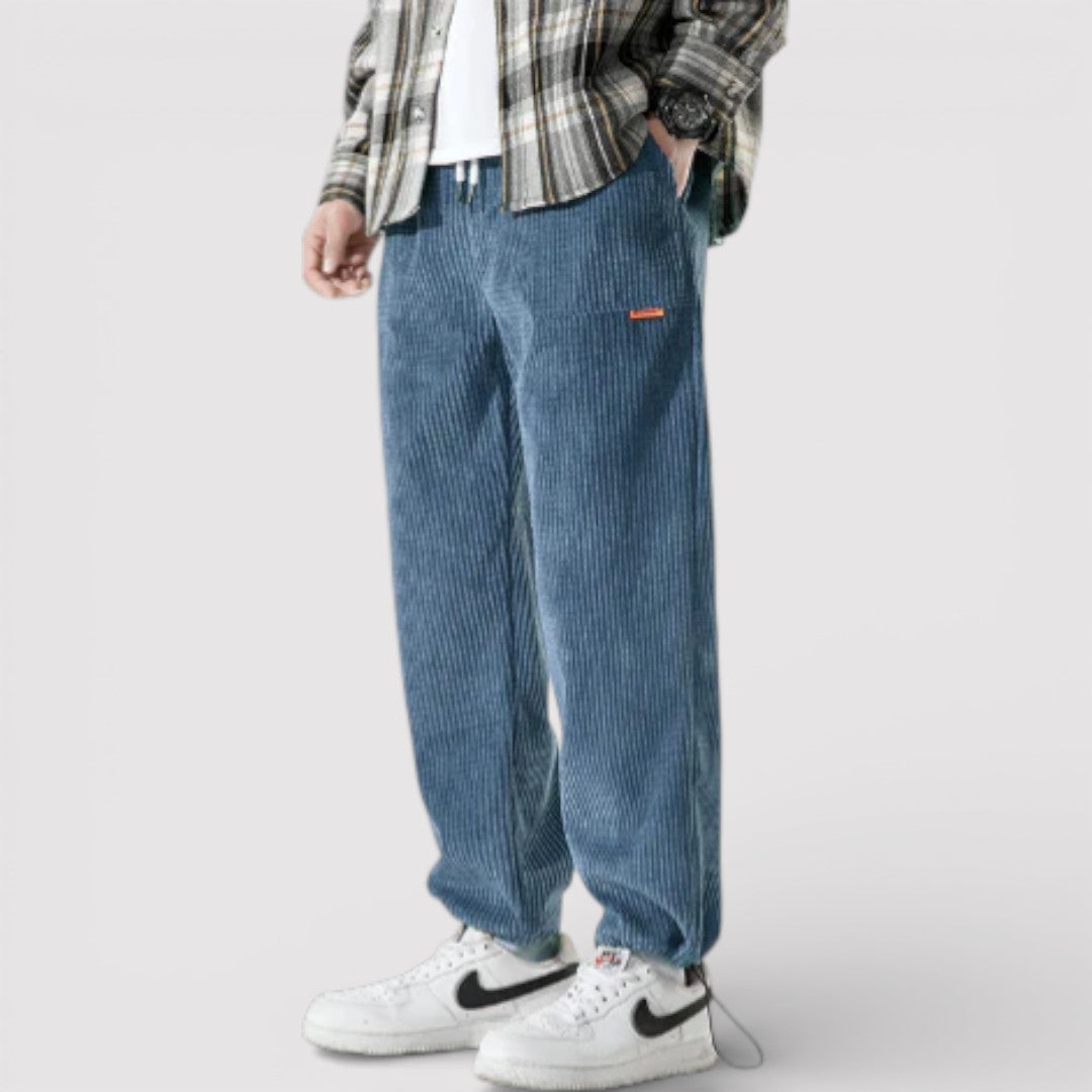 Michael Sydney men's Relaxed Pants with Cuffs, front view