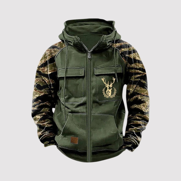 Michael Sydney men's zip hoodie, front view