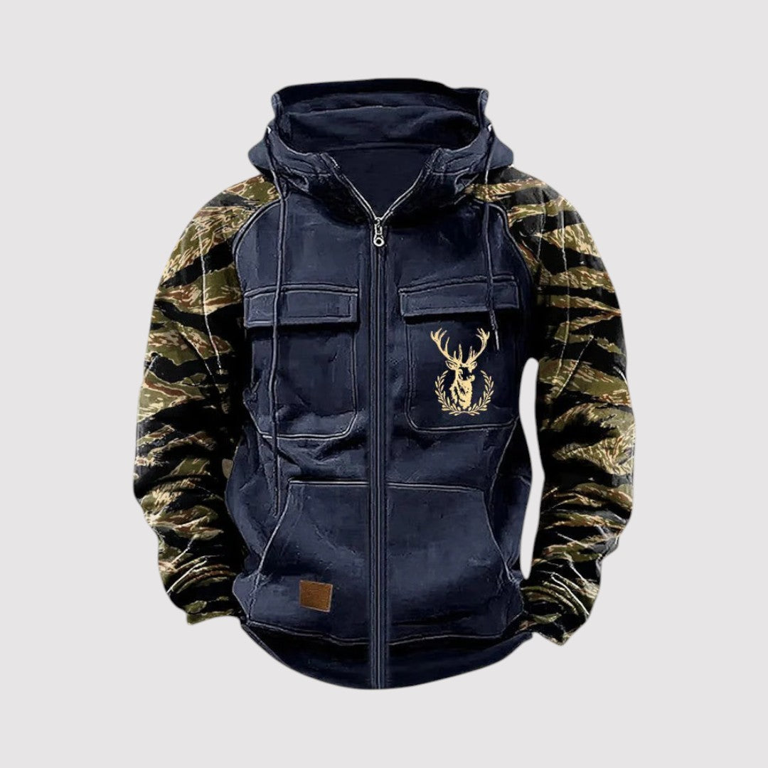 Michael Sydney men's zip hoodie, front view