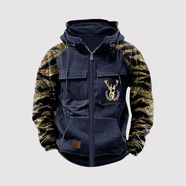 Michael Sydney men's zip hoodie, front view
