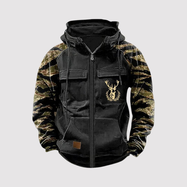 Michael Sydney men's zip hoodie, front view