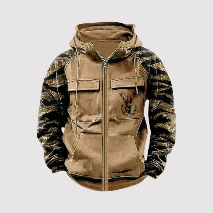 Michael Sydney men's zip hoodie, front view