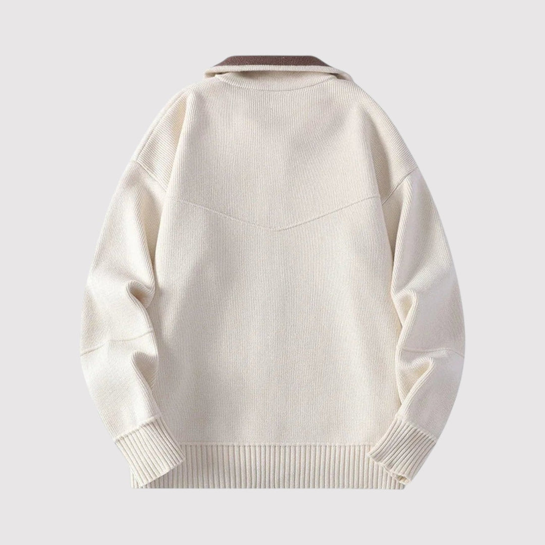 Michael Sydney men's Zip cardigan, front view