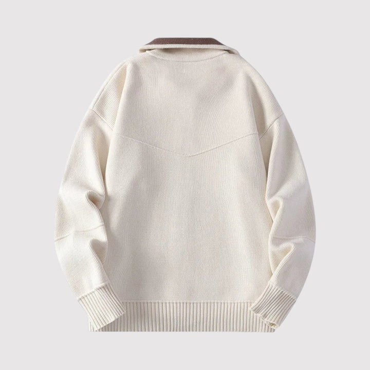 Michael Sydney men's Zip cardigan, front view