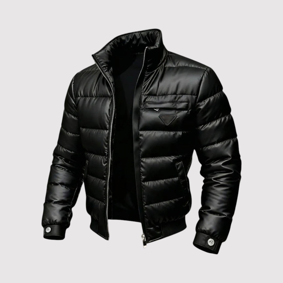 Michael Sydney men's puffer jacket, front view