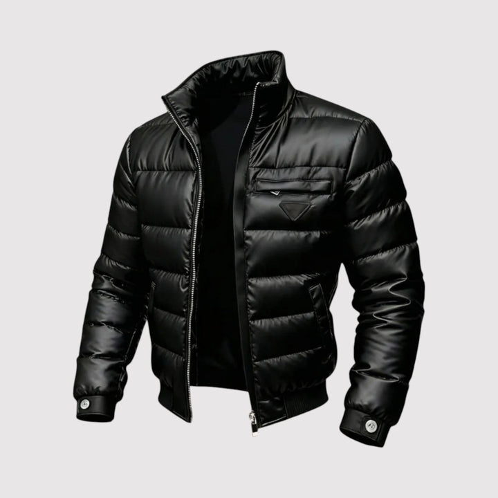 Michael Sydney men's puffer jacket, front view