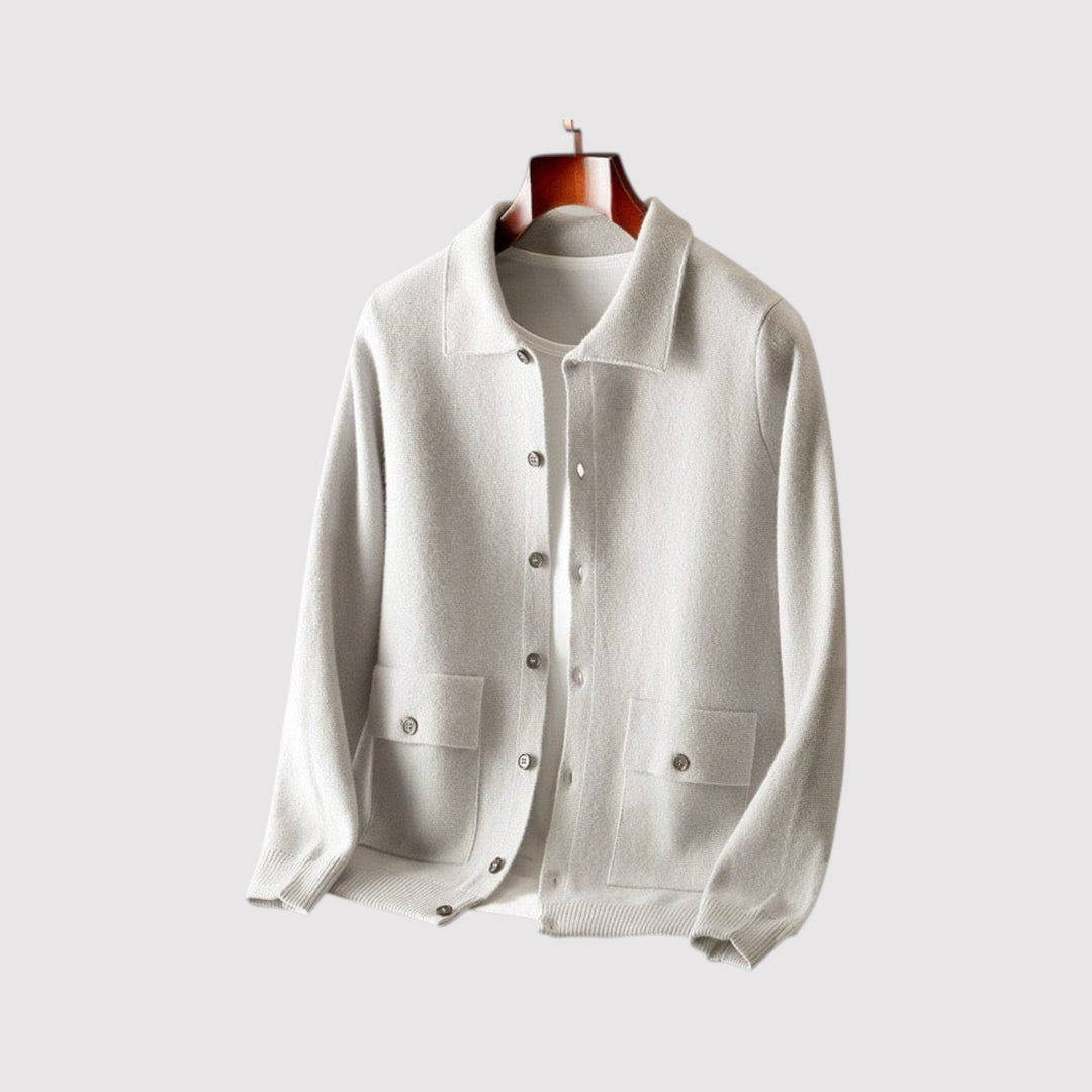 Michael Sydney men's Button cardigan, front view