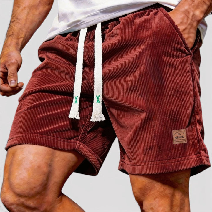 Michael Sydney men's ribbed shorts, front view