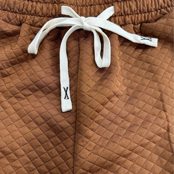 Michael Sydney men's quilted shorts, front view