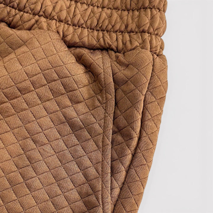 Michael Sydney men's quilted shorts, front view