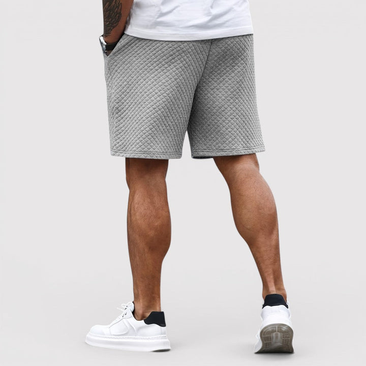 Michael Sydney men's quilted shorts, front view